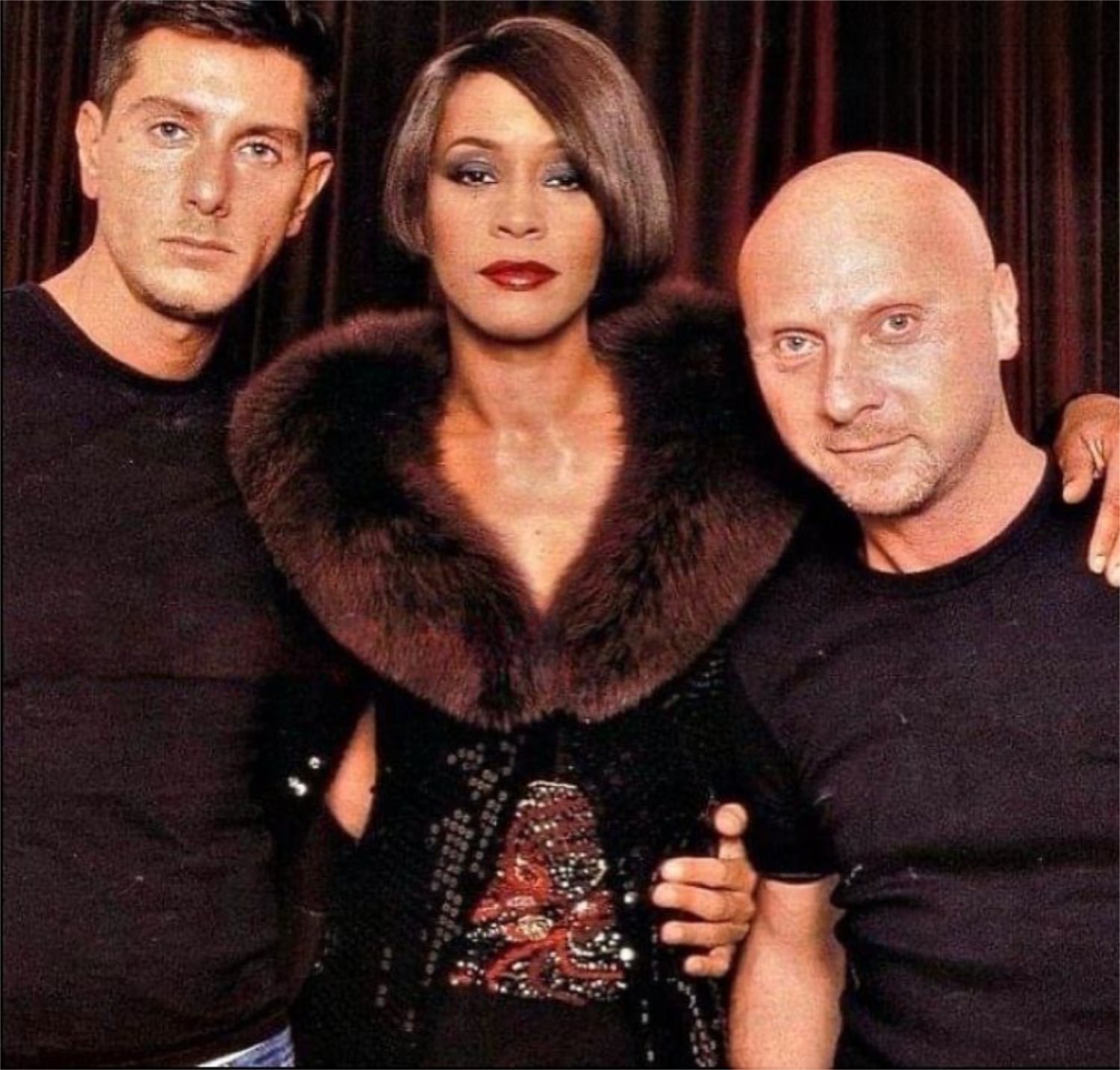 1999 Dolce & Gabbana Custom Couture for Whitney Houston Beaded Bustier Jumpsuit