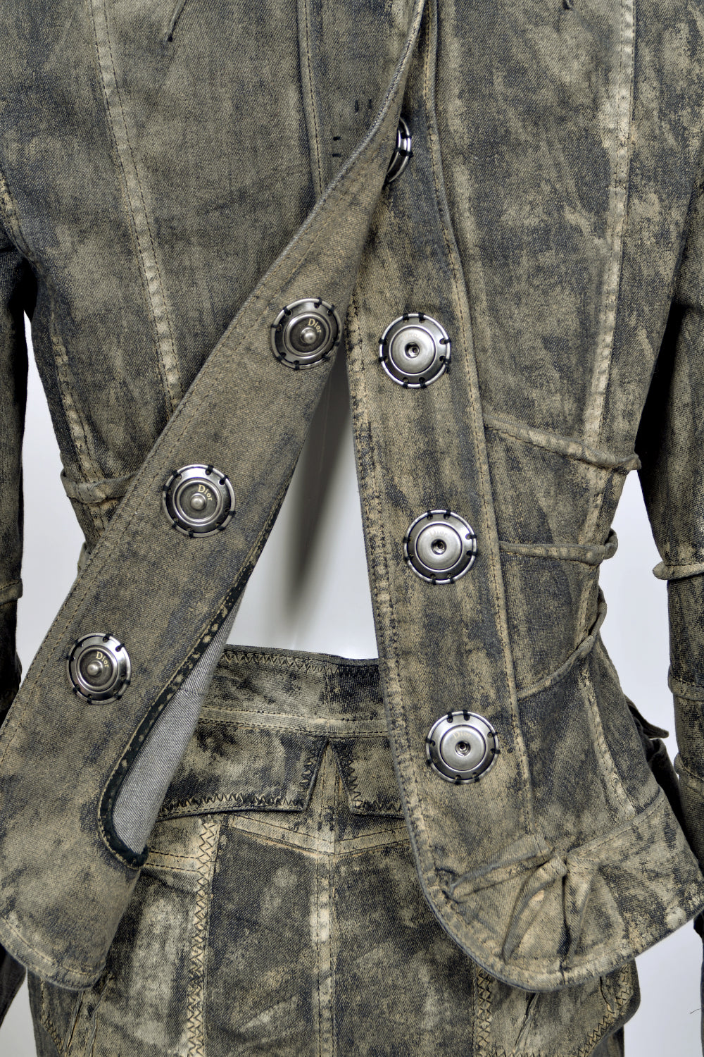 2006 Christian Dior by John Galliano Runway Painted Denim Jacket &amp; Pants w/ Tags