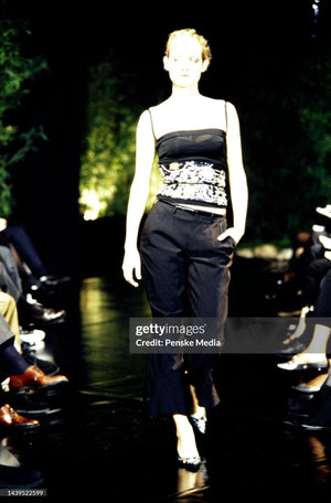 1999 Dolce & Gabbana Custom Couture for Whitney Houston Beaded Bustier Jumpsuit