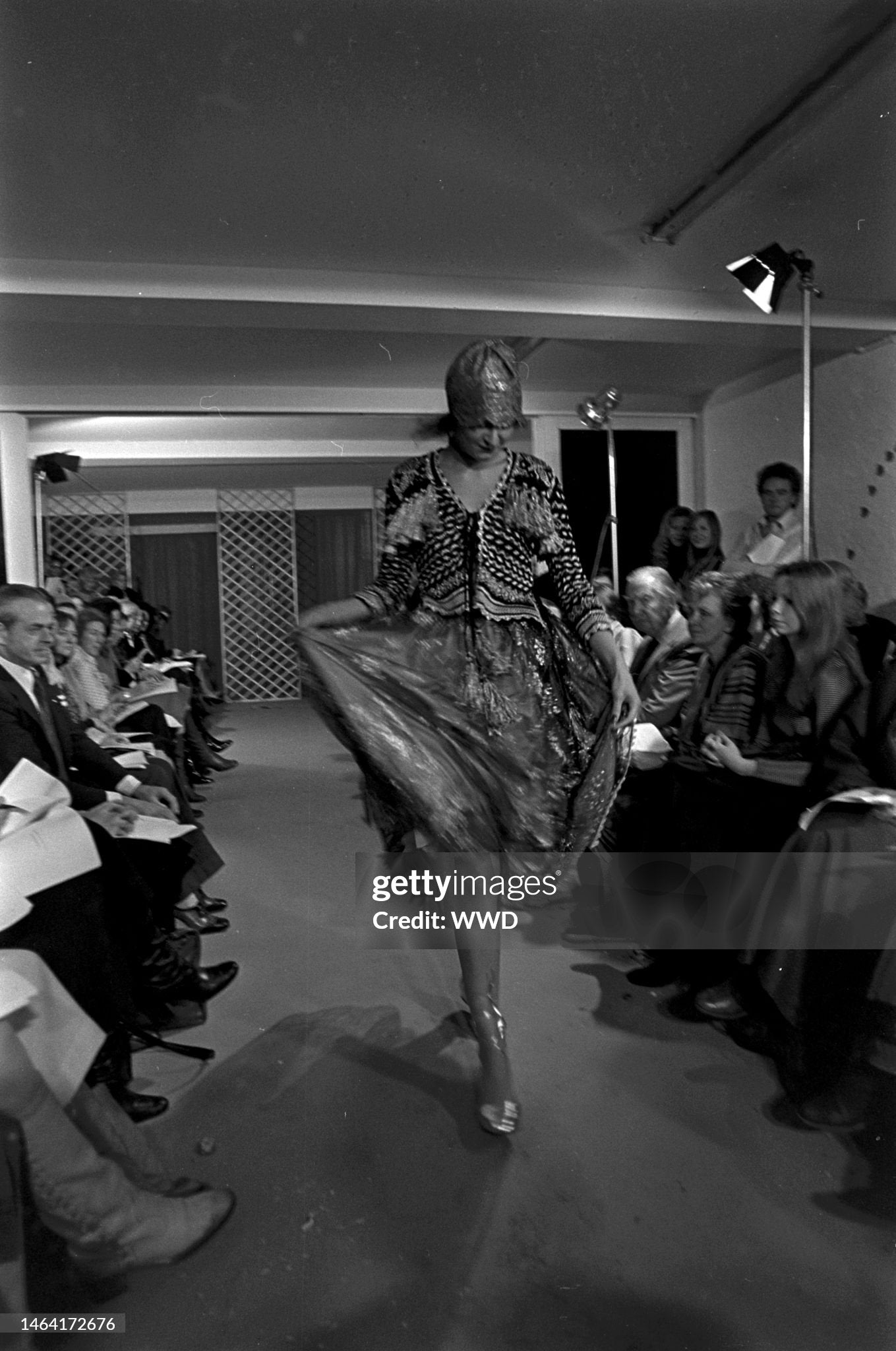 1970's Bill Gibb Metallic Knit Insect Novelty Tassel Sweater Dress Set