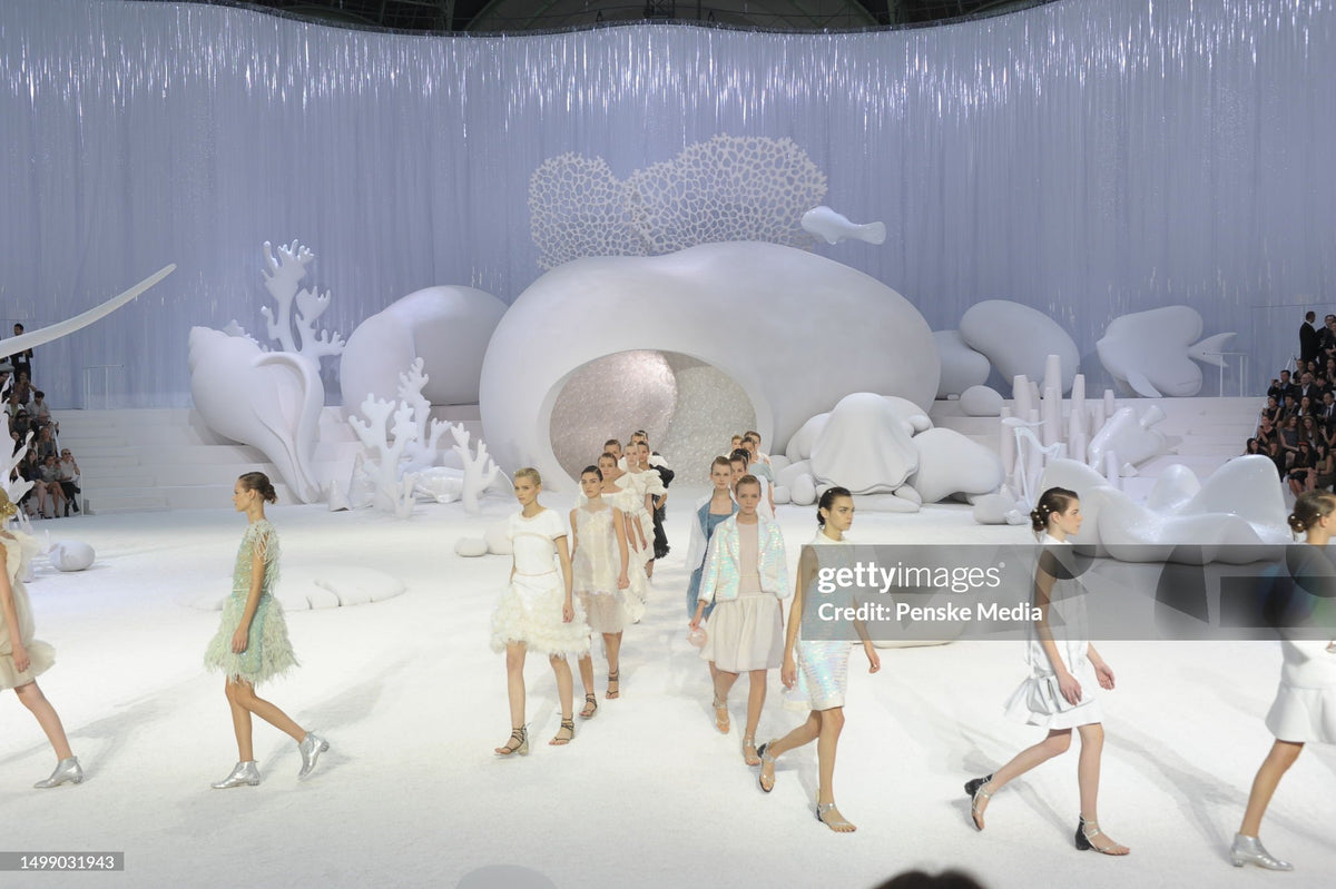 2012 Chanel by Karl Lagerfeld Documented Sheer Illusion Beaded Silk Dress w/Tags