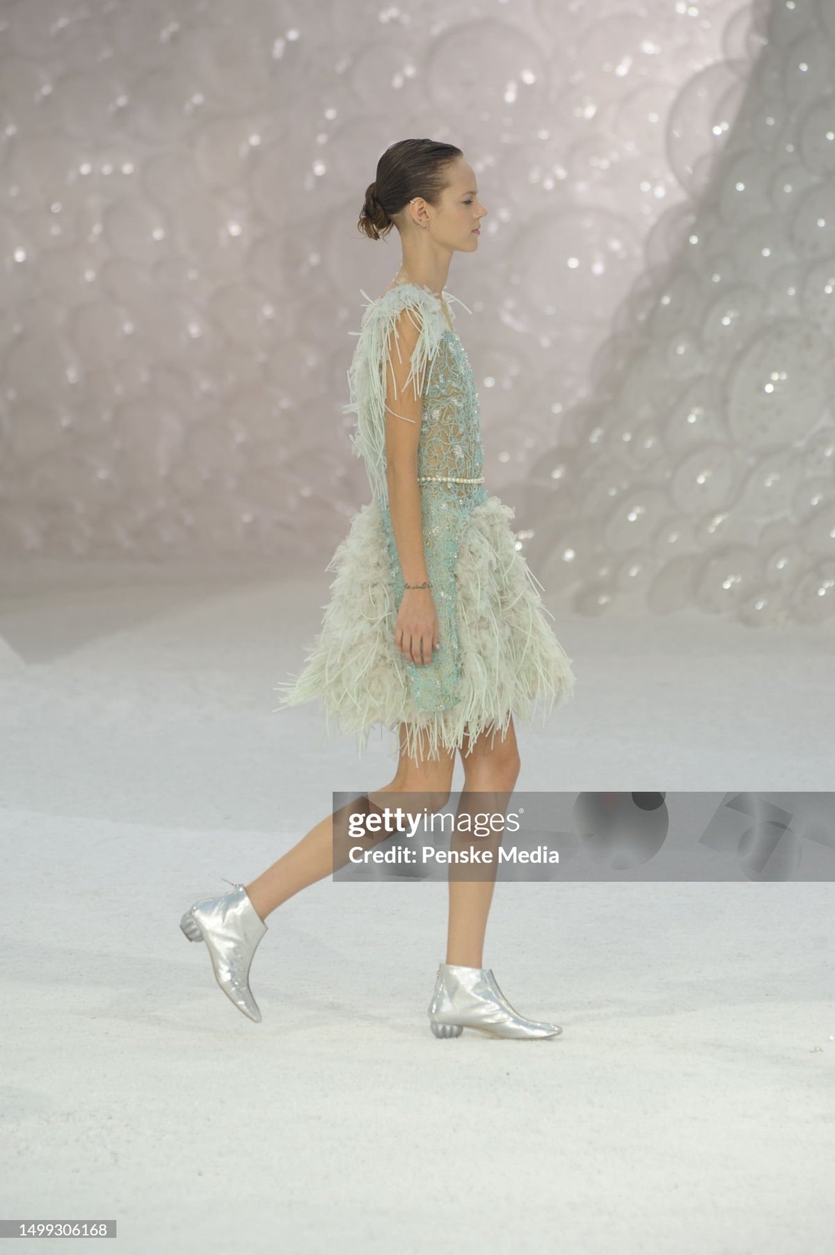 2012 Chanel by Karl Lagerfeld Documented Sheer Illusion Beaded Silk Dress w/Tags