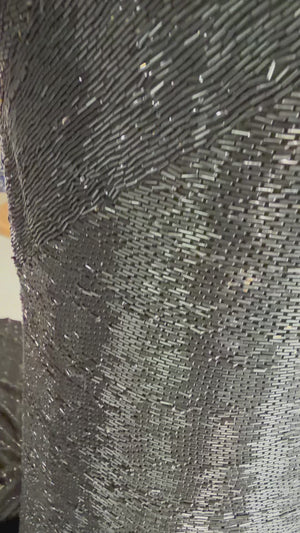 1943 Gilbert Adrian Custom Couture for Lana Turner Fully Beaded Hourglass Trained Gown