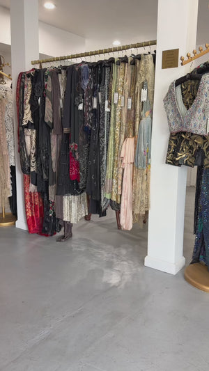 2001 Giorgio Armani 'Kate Moss for Vogue' Magazine Cover Fully-Beaded Ruby Red Silk Tulle Finale Gown