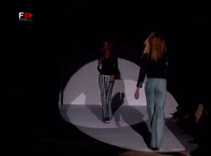 2000 Gucci by Tom Ford Documented Runway Campaign Fully-Beaded Striped Pants