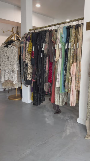 1972 Hanae Mori Couture Vogue Editorial Sunset Ombrè Floral Silk Gown & Matching Sheer Jacket