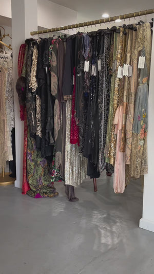 2013 Chanel by Karl Lagerfeld Runway Sample Pink Linen Floral Appliqué & Feathers Dress