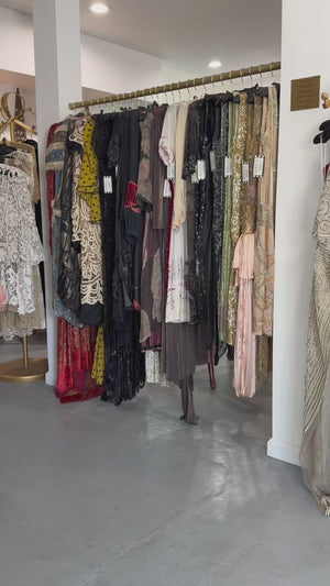 2012 Gucci Runway Editorial Heavily Embellished Sequin Sheer Black Pleated Tulle Gown