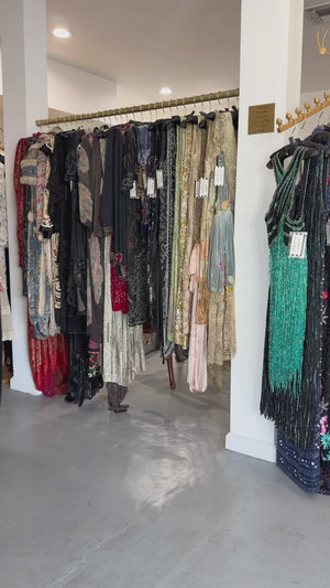 1995 Chanel by Karl Lagerfeld Iconic Runway Campaign Black Cut-Out High Slit Maxi Dress