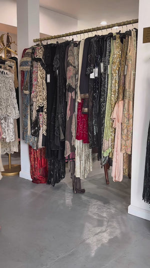 2008 Valentino Runway Polka-Dot Champagne & Silver Silk Ruched Cut-Out Gown