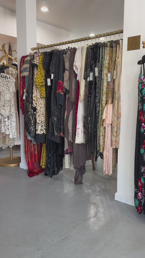 2011 Alexander McQueen 'Folklore Fin' Floral Stripe Print Draped Bias-Cut Gown w/ Shawl
