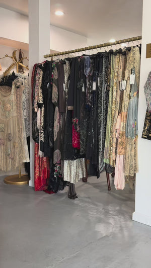 1950 Carven Haute Couture for Cécile Aubry Lilac Yellow Ombré Silk Corset Strapless Hooded Gown