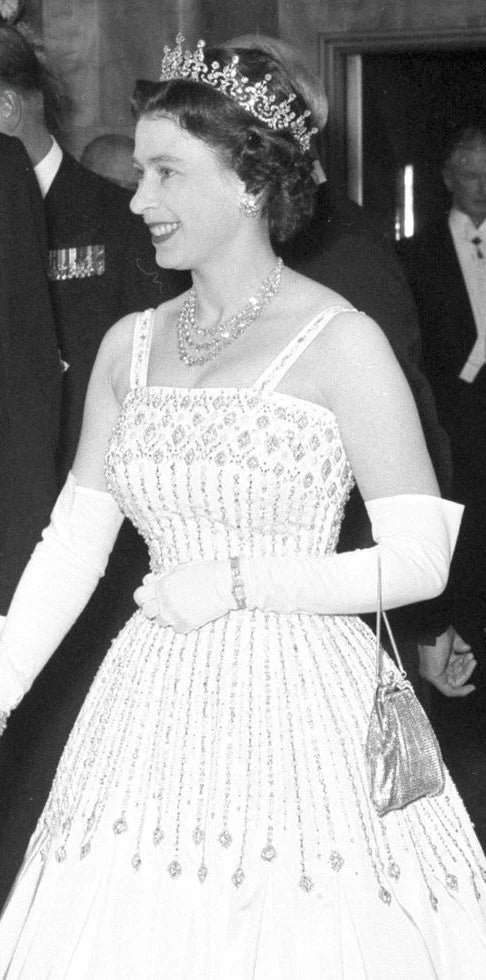 1950&#39;s French Couture Ivory Metallic Embroidered Beaded Silk Skirted Hourglass Gown