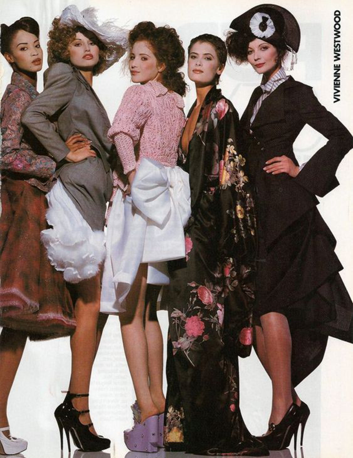 1994 Vivienne Westwood Pinstripe Wool Jacket & High-Low Trained Skirt Ensemble