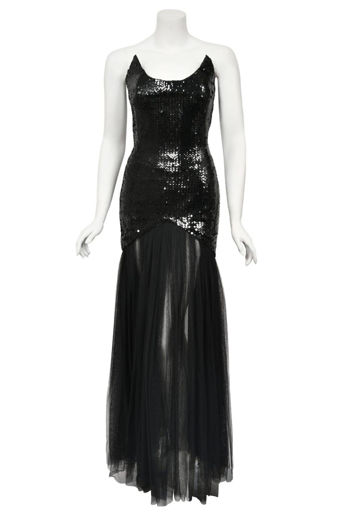 thierry mugler sheer dress 1989 Thierry Mugler Runway Black Velvet Lightning Bolt Sheer Illusion Dress at 1stDibs