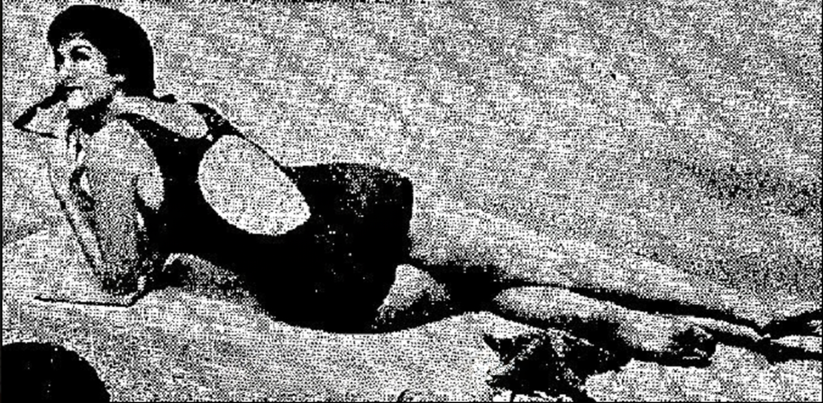 1959 Rudi Gernreich Museum-Held Black Wool Jersey Cut Out Swimsuit