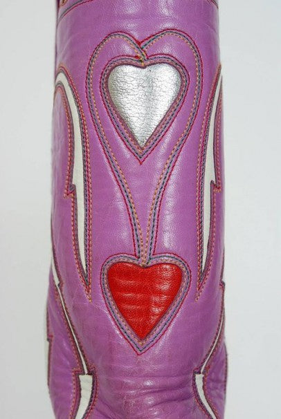 1950&#39;s Rare Nudie&#39;s Rodeo Tailor Novelty Hearts Leather Cowboy Boots
