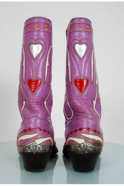 1950&#39;s Rare Nudie&#39;s Rodeo Tailor Novelty Hearts Leather Cowboy Boots