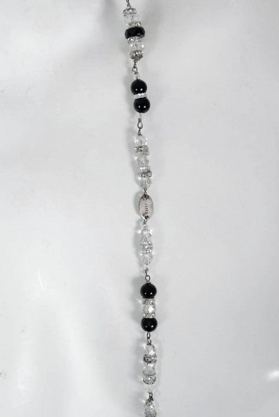 1954 Chanel by Robert Goossens Rare Crystal Metal Long Sautoir Couture Necklace