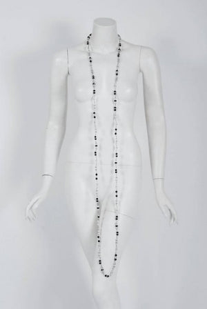 1954 Chanel by Robert Goossens Rare Crystal Metal Long Sautoir Couture Necklace