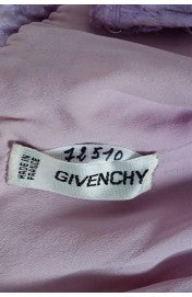 1990 Givenchy Haute-Couture Lavender Leopard Print Silk-Velvet Strapless Gown