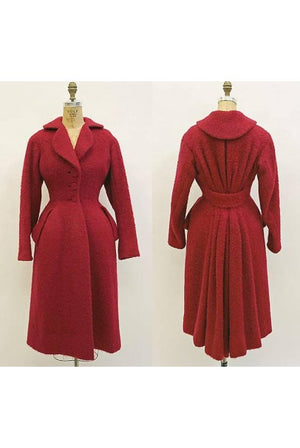 1952 Charles James Couture 'Chesterfield' Documented Museum-Held Princess Coat
