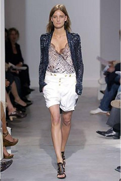 2005 Balenciaga Lesage Beaded Black Sculpted Tuxedo Blazer Jacket