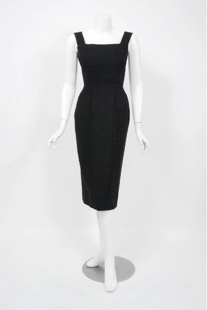 1952 Christian Dior Haute-Couture Wool Cocktail Dress &amp; Double-Breasted Jacket