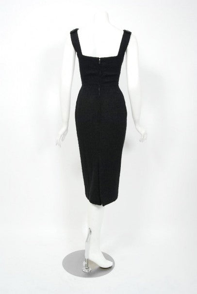 1952 Christian Dior Haute-Couture Wool Cocktail Dress &amp; Double-Breasted Jacket