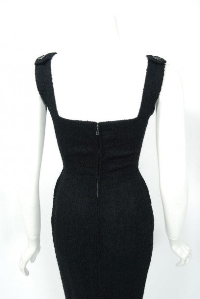 1952 Christian Dior Haute-Couture Wool Cocktail Dress &amp; Double-Breasted Jacket