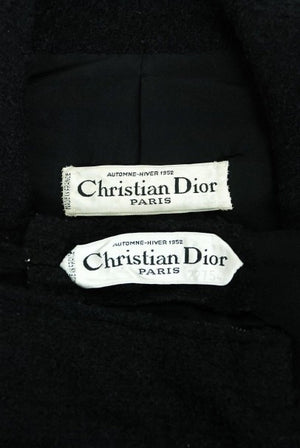1952 Christian Dior Haute-Couture Wool Cocktail Dress & Double-Breasted Jacket