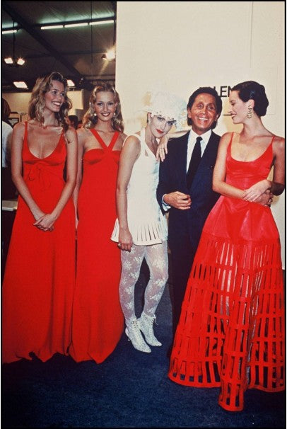 Iconic Spring 2002 Valentino Closing Look 94 Runway Red Silk