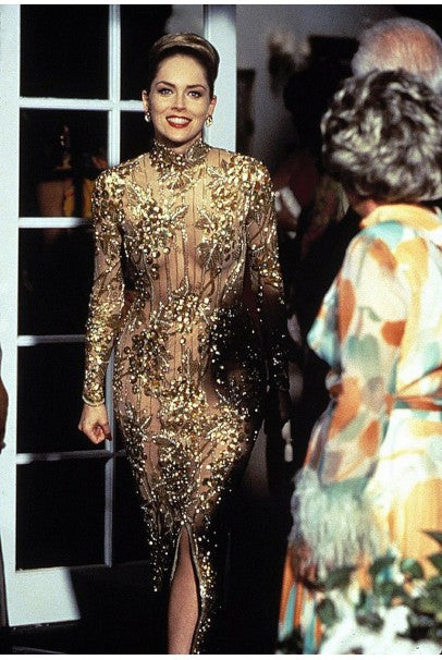 1993 Bob Mackie Couture Ivory Grapevines Beaded Sheer-Net Silk Hourgla - Timeless Vixen 1993 Bob Mackie Couture Ivory Grapevines Beaded Sheer-Net Silk Hourgla - Timeless Vixen