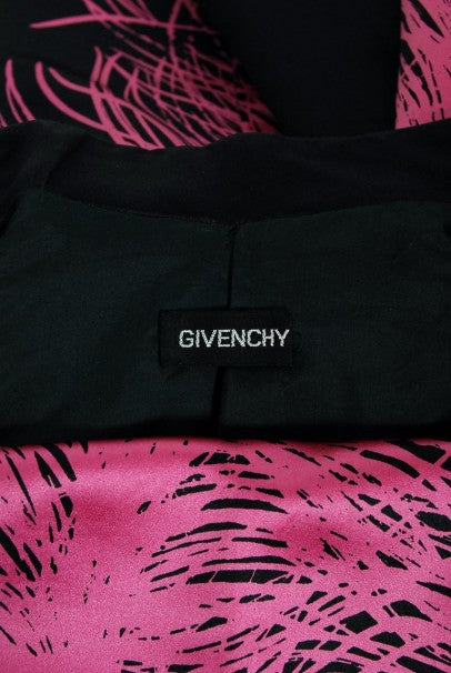 1979 Givenchy Haute Couture Novelty Feather Print Silk Jacket Blouse &amp; Skirt Set