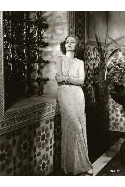 1932 Tallulah Bankhead Movie-Worn Beaded Blush Silk Bias Cut Deco Gown &amp; Jacket