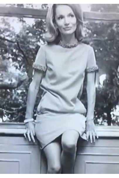 1966 Yves Saint Laurent Paris Beaded Metallic Pink Gold Brocade Cocktail Dress