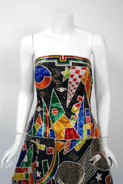 Vintage 1989 Gianni Versace Haute Couture Beaded Circus Novelty