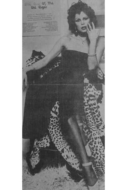 1975 Sheilagh Brown for Quorum Documented Black &amp; Red Jersey Strapless Dress