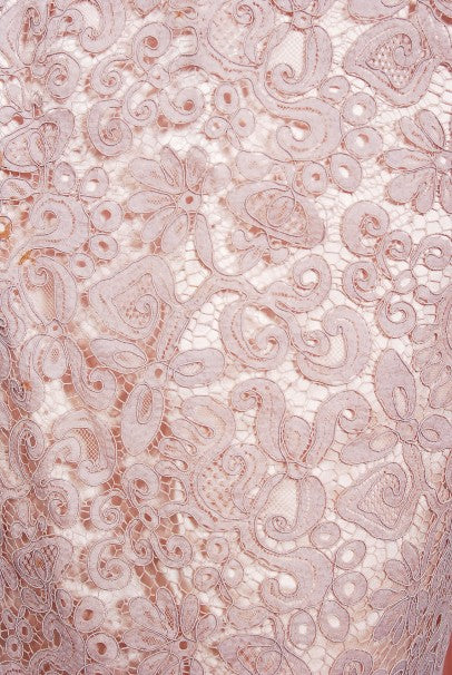1952 Pierre Balmain Couture Pale-Pink Silk Lace Strapless