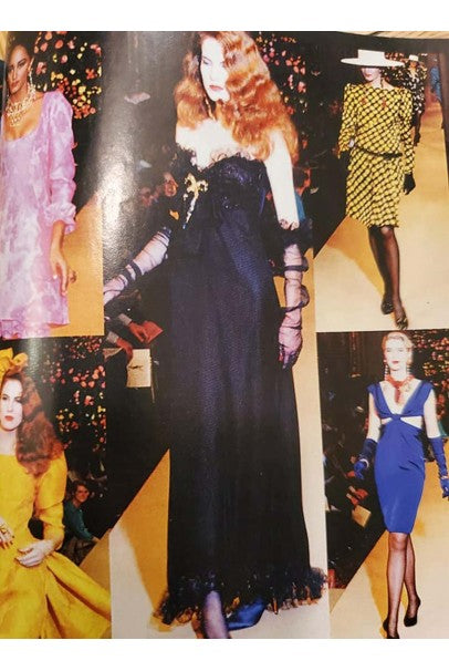 1990 Yves Saint Laurent Haute Couture Chocolate-Brown Silk & Lace Strapless Gown