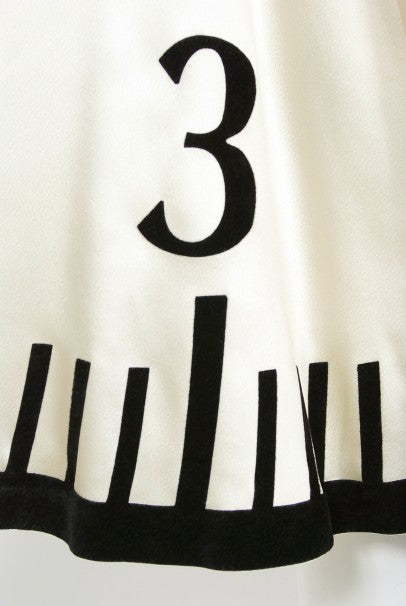 1995 Moschino Documented &#39;Alice In Wonderland&#39; Novelty Clock Appliqué Mini Dress