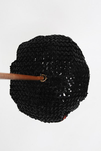 1950&#39;s Elsa Schiaparelli Novelty Sequin Blowfish Bamboo Walking Cane Purse