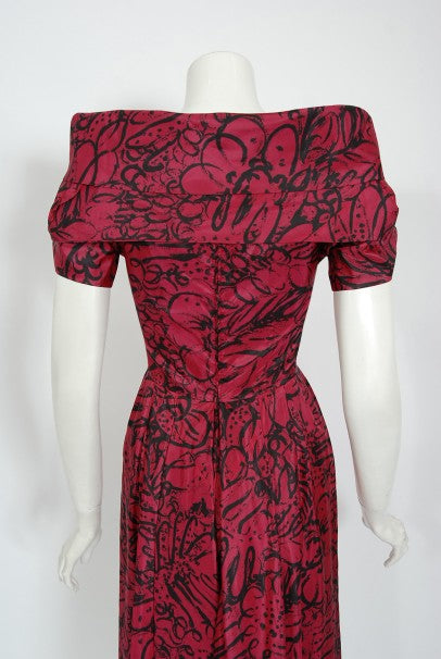 1950s shawl shop collar dress