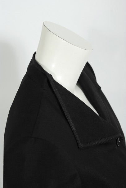 1968 Yves Saint Laurent Le Smoking Tuxedo Black Gabardine Pant Suit