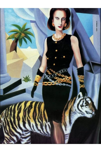 1985 Chanel Documented Black Wool Metallic Gold Trompe L&#39;oeil Belt Dress