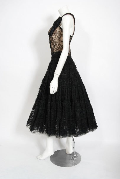 1990's Vivienne Westwood Lace Corset Bustier & Sheer Pleated