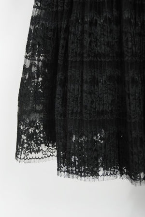 1990's Vivienne Westwood Lace Corset Bustier & Sheer Pleated Skirt Set