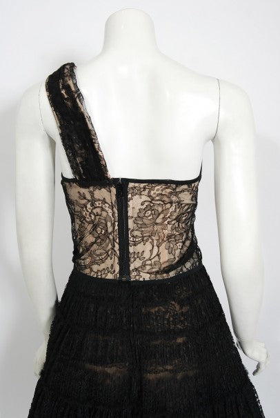 1990&#39;s Vivienne Westwood Lace Corset Bustier &amp; Sheer Pleated Skirt Set