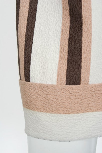 1968 Gucci Couture Cotton-Pique Striped Ivory Pink Mod Mini Tunic Dress