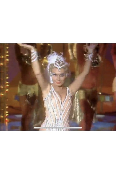 1978 Bob Mackie for Mitzi Gaynor Documented Sequin Feather Dance Costume